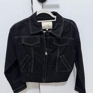 Maje Cotton Cropped Jacket